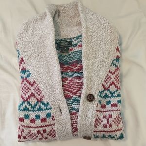 Festive roots sweater cardigan